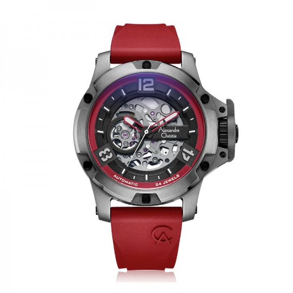 Alexandre Christie AC 6295 Red Automatic Skeleton MTRTPBARE